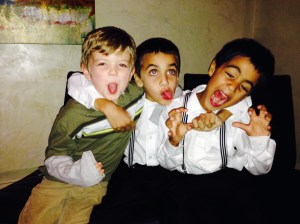 with jackson at wedding